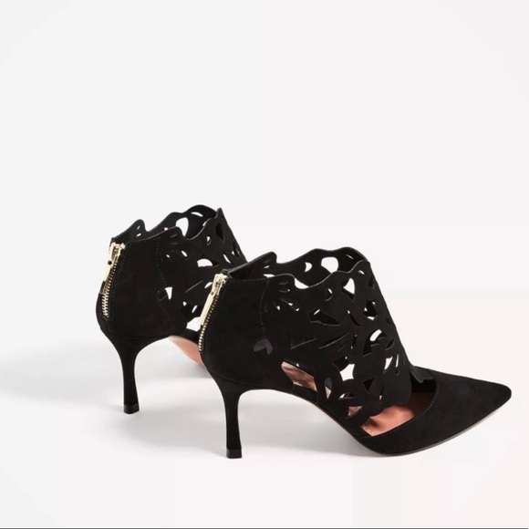 Zara suede cutout wraparound heel booties sz38 - Picture 2 of 6